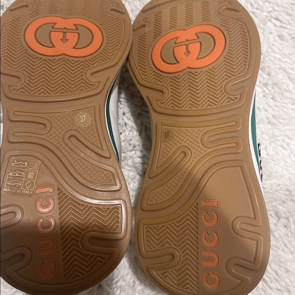 New Gucci Ultrapace Leather & Mesh Sneaker,White - Picture 3 of 8